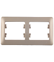 Рамка Systeme Electric Glossa двухместная титан (GSL000402)