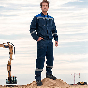 Костюм рабочий Спрут Енисей 52-54 рост 170-176 см темно-синий