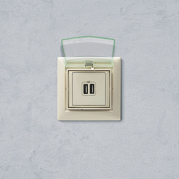 Розетка USB Legrand Valena встраиваемая слоновая кость 2хUSB-A (694372)