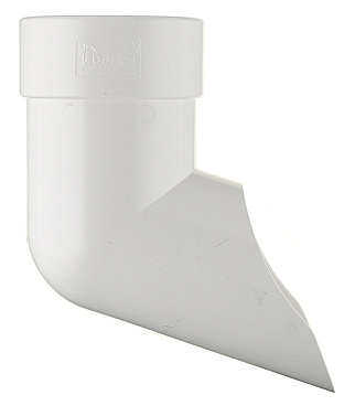 Колено стока Docke Lux пластиковый d100 мм пломбир RAL 9003