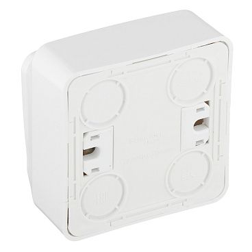 Выключатель Systeme Electric Этюд одноклавишный накладной белый с самовозвратом (KA10-001B)