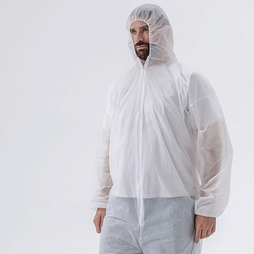 Комбинезон защитный одноразовый PO106 52-54 рост 180-188 см белый