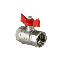 Кран шаровой латунный Valfex Standart N/P59 3/4 ВР (г) х 3/4 ВР (г) бабочка прямой (VF.217.NB1.034.N/P59.Bir)