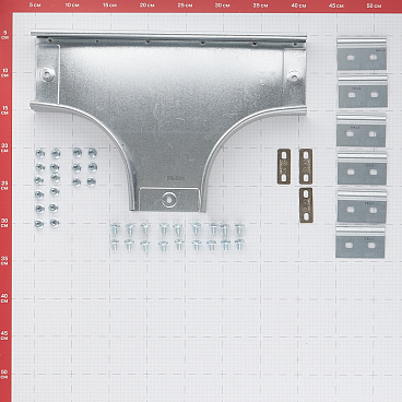 Ответвитель для лотка Т-образный горизонтальный DKC 100х50 мм с креплением (36122K)