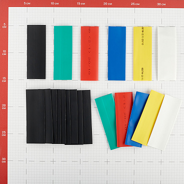 Трубка термоусадочная КВТ Колорит ТНТ нг 20/10 мм 100 мм 6 цветов (20 шт.)