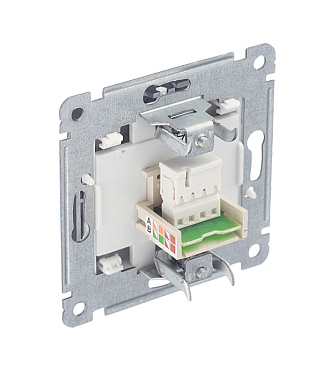 Розетка телефонная Hegel Master встраиваемая черная RJ11 (РСТ-400-08)