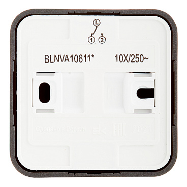 Переключатель Systeme Electric Blanca одноклавишный накладной антрацит с подсветкой (BLNVA106116)