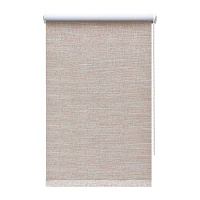 Рулонная штора блэкаут 100х160 см Decofest Каролина коричневая