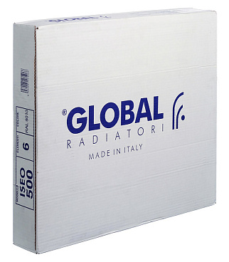 Радиатор алюминиевый Global Iseo 500 мм 6 секций 1" боковое подключение белый
