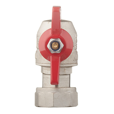 Кран шаровой латунный Valtec Base 1 ВР(г) х 1 НР(ш) бабочка с накидной гайкой угловой (VT.267.N.0606)