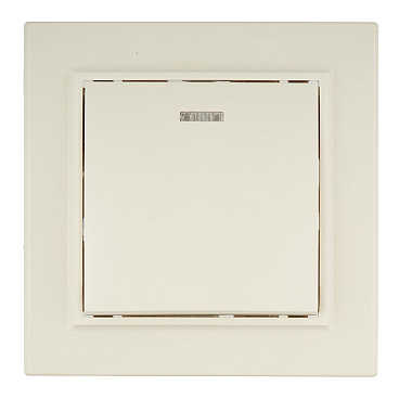 Выключатель EKF Минск одноклавишный встраиваемый бежевый с подсветкой (ERV10-121-20)