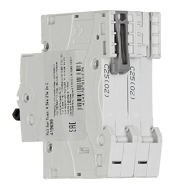 Автоматический выключатель модульный Legrand RX3 2P 25А тип C 4,5 кА 230/400 В (419699)