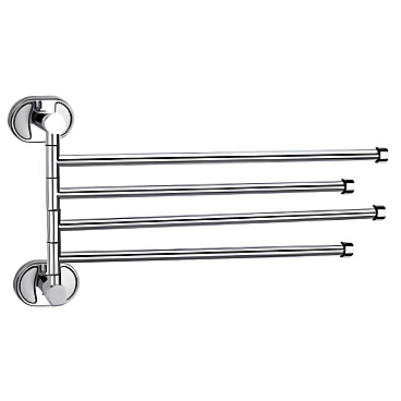 Полотенцедержатель РМС А10 222 мм четверной поворотный на шуруп нержавеющая сталь хром (A1026)