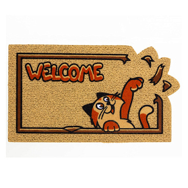 Коврик придверный противоскользящий Kokarda 40х70 см влаговпитывающий бежевый