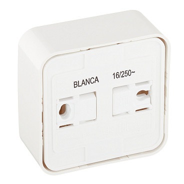 Розетка Systeme Electric Blanca накладная молочная со шторками компакт (BLNRA111112)