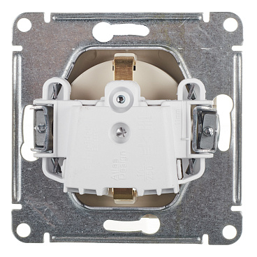 Розетка Systeme Electric AtlasDesign встраиваемая бежевая со шторками (ATN000245)