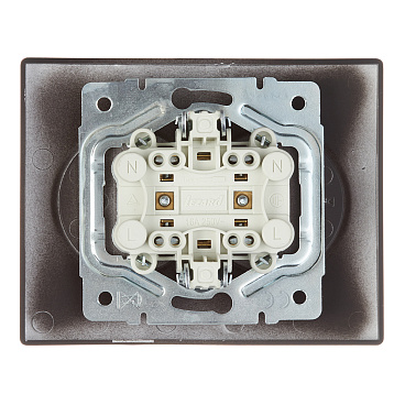 Розетка Lezard Karina встраиваемая черный бархат (707-4200-128B)