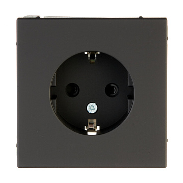 Розетка Systeme Electric ArtGallery встраиваемая карбон со шторками (GAL001045)