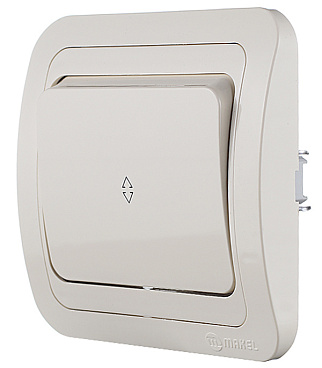 Переключатель Makel Mimoza одноклавишный встраиваемый бежевый (25005)