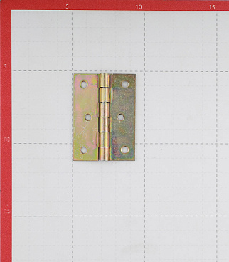 Петля 8017 карточная универсальная неразъемная 60х43 мм цинк желтый