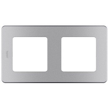 Рамка Legrand Inspiria двухместная алюминий (673942)