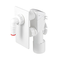 Сифон для стиральной машины Alcadrain скрытого монтажа белый (APS4)