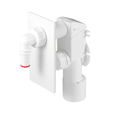 Сифон для стиральной машины Alcadrain скрытого монтажа белый (APS4)