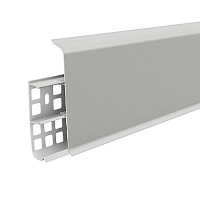 Плинтус ПВХ напольный Деконика 100 мм светло-серый 2200 мм