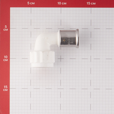Угол Henco (6PKW-2605) 26(пресс) х 3/4 ВР(г) PVDF белый