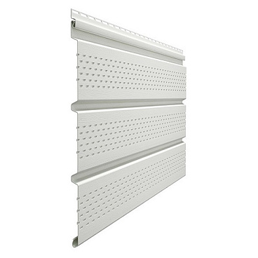 Софит ПВХ перфорированный Docke Standard пломбир 3000х305 мм