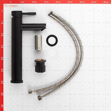 Смеситель для раковины высокий Corsa Deco AS однорычажный черный (FBASLB)