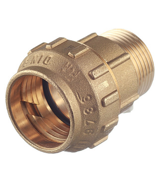 Муфта ПНД Tiemme компрессионная переходная 32х1 НР(ш) латунь