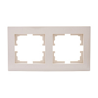 Рамка Lezard Vesna двухместная крем (742-0300-147)