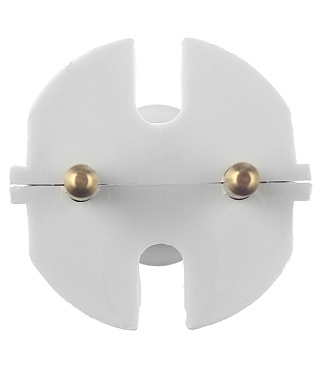 Вилка прямая без заземления 6 А 220 В белая (0103-00011)