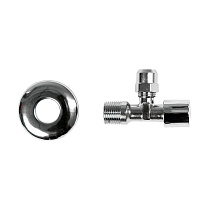 Вентиль латунный Arrowhead 1/2 НР(ш) х 3/8 НР(ш) для подключения смесителя хром (SV-102-1510)