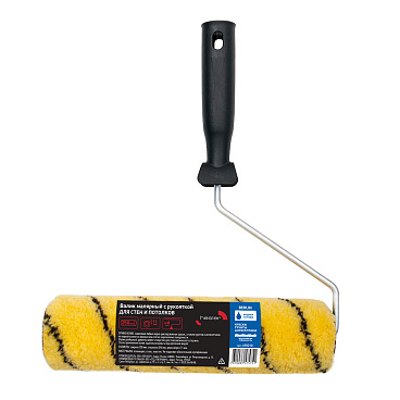 Валик полиакрил 250 мм d42 мм ворс 11 мм для водной основы с ручкой Hesler Berlin