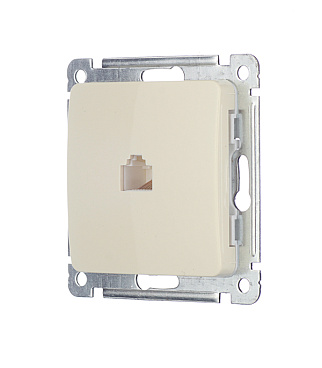 Розетка компьютерная Hegel Master встраиваемая слоновая кость RJ45 (РСК-400-01)