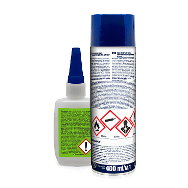 Клей цианоакрилатный Tytan Quick Fix для МДФ двухкомпонентный прозрачный 400 мл + 100 г