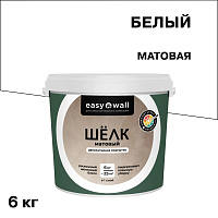 Декоративное покрытие Bayramix Easy Wall Матовый шелк белая 6 кг