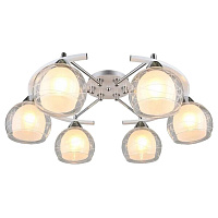 Люстра потолочная Schaffner Maillot E27 240 Вт 20 кв.м (4655-6 WH-CR)