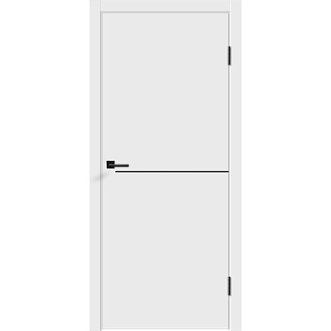 Дверь межкомнатная Smart M1 900х2000 мм ПВХ эмалит белая глухая с замком