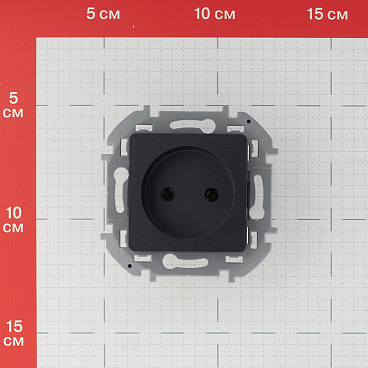 Розетка Legrand Inspiria встраиваемая антрацит (673713)