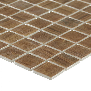 Мозаика Lavelly Smalta светлое дерево стеклянная 311х311х4,9 мм матовая