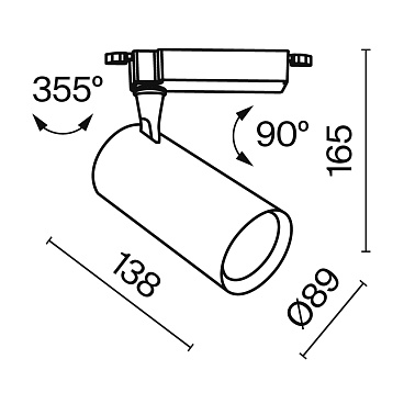 Трековый светильник Technical TR003-1-26W4K-S-W