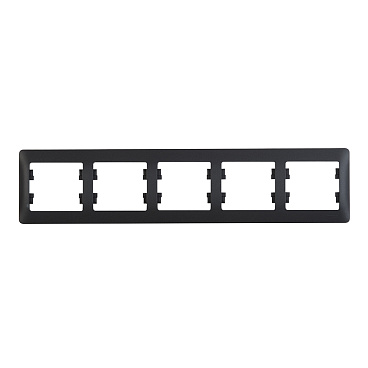 Рамка Systeme Electric Glossa пятиместная антрацит (GSL000705)