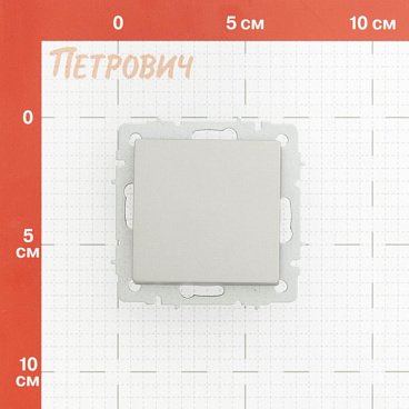 Выключатель IEK Brite ВС10-1-0-БрС одноклавишный встраиваемый сталь (BR-V10-0-10-K46)