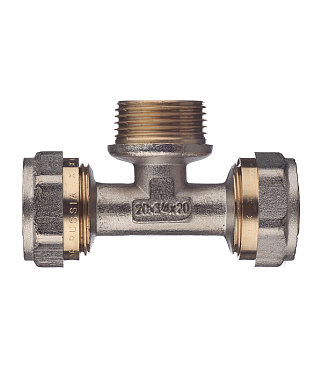 Тройник 20 обж(ц) х 3/4 НР(ш) х 20 обж(ц)