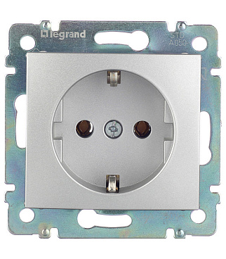 Розетка Legrand Valena встраиваемая алюминий (694342)