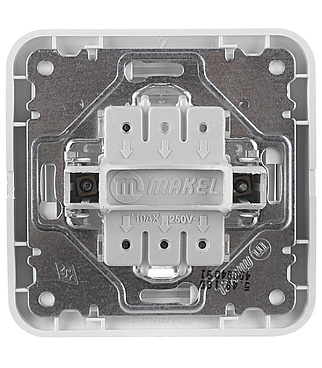 Выключатель Makel Mimoza трехклавишный встраиваемый белый (12091)