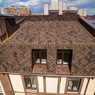 Черепица гибкая Шинглас Финская аккорд коричневая 3 кв.м